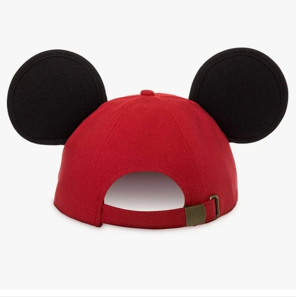 NWT Disney Mickey Mouse Gingerbread Man Ears Adjustable Red Hat Adults - Picture 2 of 5